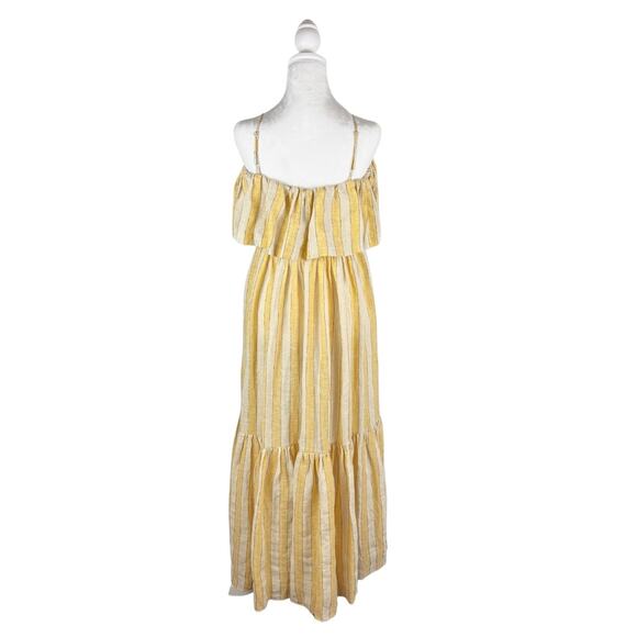 Three Graces London Ida Linen Maxi Dress Yellow 6 NEW - Picture 5 of 9
